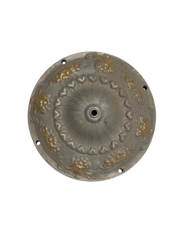 Antique Other - ANTIQUE Brass Art Nouveau Ceiling Hanging Light Tin 12” Base 1930